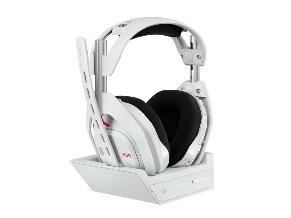 Logitech Astro A50 Lightspeed безжични слушалки със станция , Бели