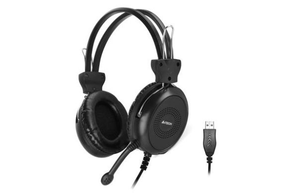 Căști cu microfon A4TECH HU-30, Stereo, USB, Negru