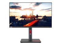 Monitor Lenovo ThinkVision P24h-30 23.8" IPS, 16:9, 2560x1440, 4 ms, 300 nits, 1000:1, 60Hz, USB hub, HDMI, DP, USB-C, RJ-45, Tilt, Swivel, Pivot, Height Adjust Stand