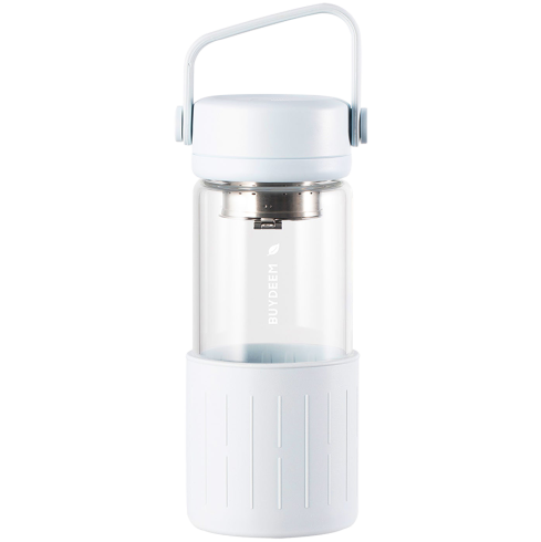 BUYDEEM Glass Tea Bottle 300 ml, model DG42, color Oats White
