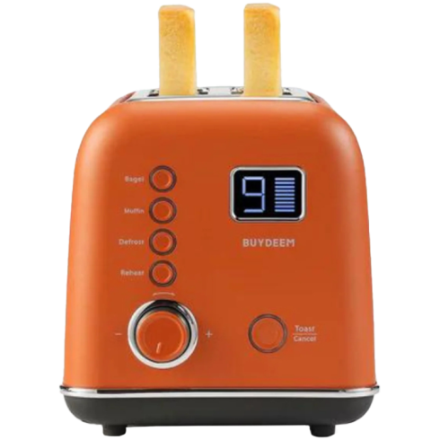 BUYDEEM 2 Slice Automatic Metal Toaster, model DT730E, color Koi Red, EU