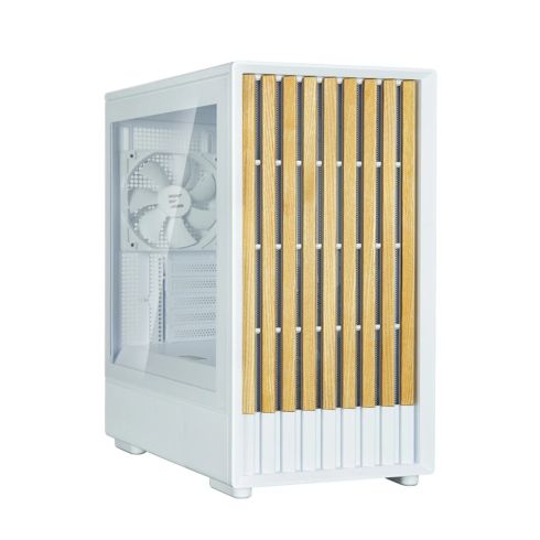 Zalman кутия Case mATX - P10 NAMU WHITE - Wood, USB-C