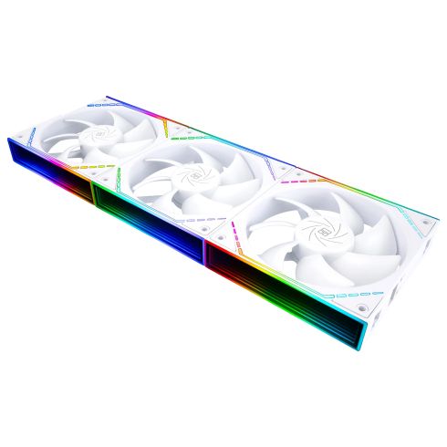 Thermalright Комплект вентилатори Fan Pack 3-in-1 3x120mm - TL-M12QW x 3 - White, Infinity Mirror, Daisy-Chain, A-RGB