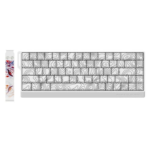 Madlions Professional Gaming Mechanical Keyboard FIRE 68 ULTRA - 8K, Gateron Magnetic Jade Switches - White Countour