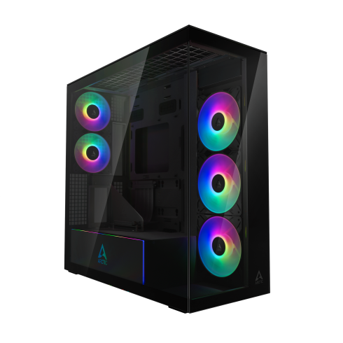Кутия за компютър Arctic Xtender VG Mirror - Black Mid-Tower