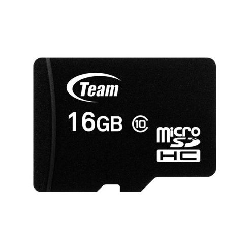Карта памет TEAM micro SDHC, 16GB, Class 10 с SD адаптер