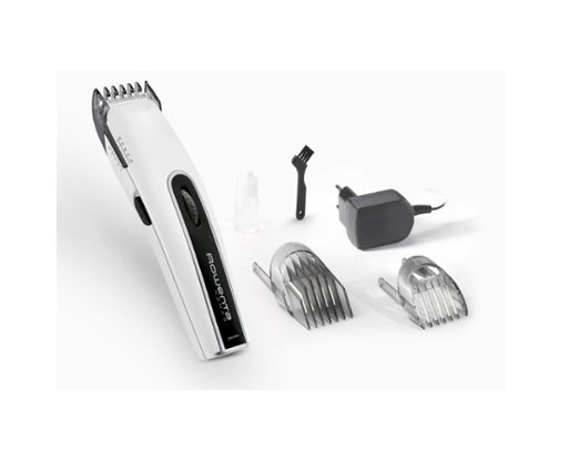 Машинка за подстригване Rowenta TN1400F1, Hair clipper Nomad, new design, 2 adjustable combs with 9 settings each (3-15 mm, 18-30mm), rechargeable, corded, autonomy 40min + main, stainless steel blade, charging led, charging stand
