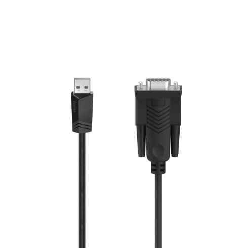 Кабел HAMA, USB - D-Sub (RS232) 9-Pin, 1.50 m, Черен