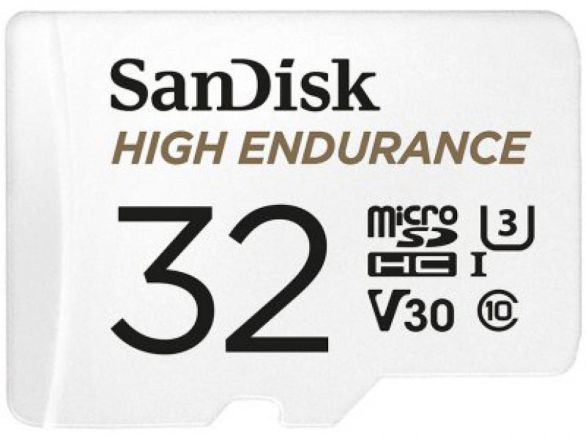Карта памет SANDISK High Endurance micro SDHC UHS-I, A1, SD Адаптер, 32GB, Class 10, 100Mb/s