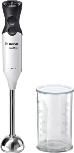 Пасатор Bosch MS61A4110, Blender, ErgoMixx, 800 W, Included transparent jug, White, anthracite