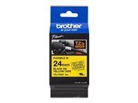 BROTHER P-Touch TZE-FX651 black on yellow 24mm