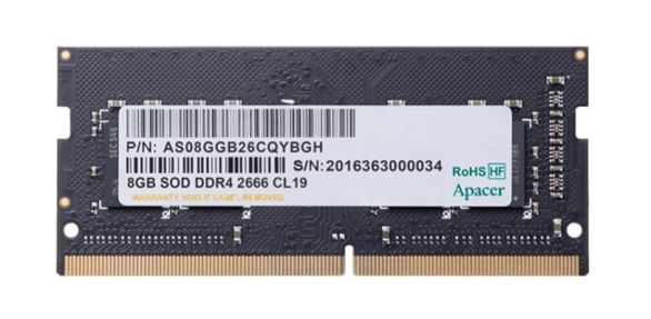 Памет Apacer 8GB Notebook Memory - DDR4 SODIMM 2666 MHz, 1024x8