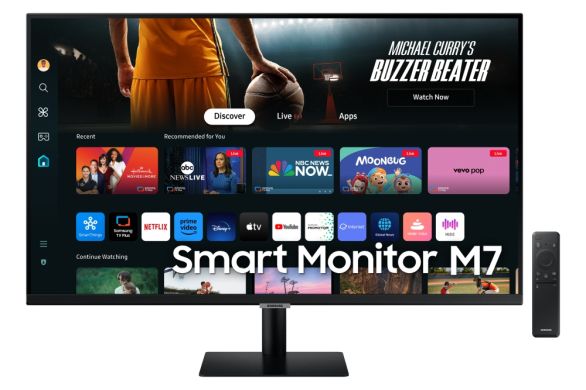Monitor Samsung 32DM702 32" VA LED, SMART 3840x2160 2xUSB 2.0, 2xHDMI 1.4, USB-C, Wi-Fi 5, Bluetooth, Speakers, Black