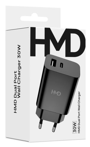 HMD DUAL PORT WALL CHARGER 30W
