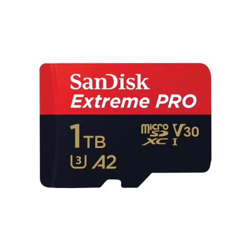 Memory card SANDISK Extreme PRO microSDXC, 1TB, Class 10 U3, A2, V30, 140 MB/s with SD adapter