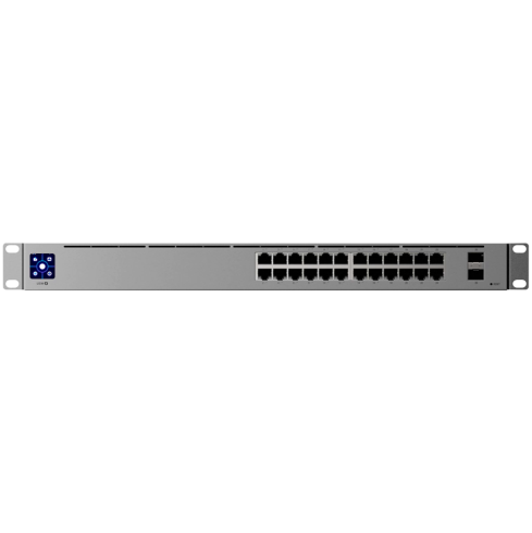 Ubiquiti 24-port, Layer 3 Etherlighting™ switch,  8 х 2.5 GbE PoE++ ports, 16 х GbE RJ45 ports including (8) PoE+ and (8) PoE++, 2 х 10G SFP+ ports