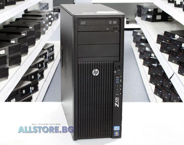 HP Workstation Z420, Intel Xeon Quad-Core E5, 16GB UDIMM DDR3, 500GB SATA, Tower, Grade A-