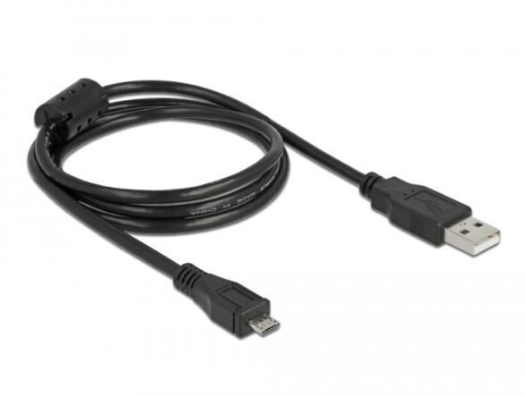 Delock USB 2.0 Cable Type-A male to USB 2.0 Micro-B male 1 m black