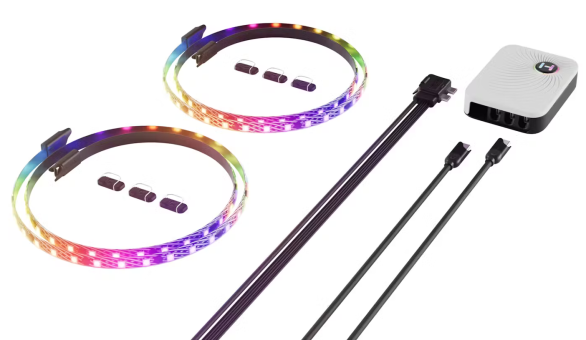 2-Pack RGB Strips HYTE LS30 - 330 mm + NP50