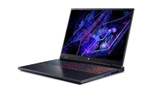 Лаптоп Acer Predator PHN18-71-93W3, Intel Core i9-14900HX (up to 5.80GHz, 36MB), 18" WQXGA (2560x1600) IPS 165Hz, 16GB DDR5 5600MHz, 1024GB PCIe SSD, RTX 4070 8GB GDDR6, Killer Wi-Fi 6AX 1650i, BT, MicroSD reader, Backlit KB, Win 11 Home, Black