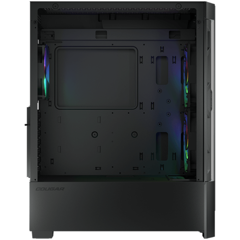 COUGAR | Duoface RGB Black | PC Case | Mid Tower / Airflow Front Panel / 2 x 140mm & 1x 120mm ARGB Fans incl. / TG Left Panel