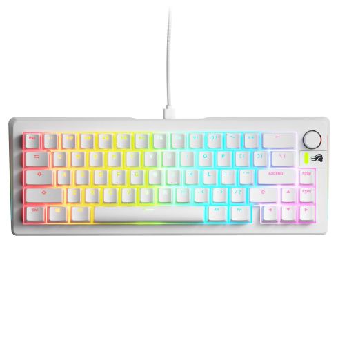 Gaming Mechanical keyboard Glorious GMMK 3 65% White - Fox HE Switches