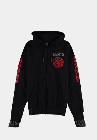 Hoodie DIFUZED GOT - House Of The Dragon - Men&#039;s Hero Item Zipper, S