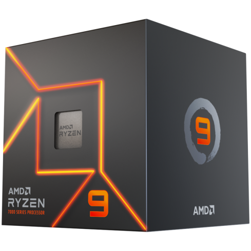 AMD CPU Desktop Ryzen 9 12C/24T 7900 (5.4GHz Max Boost,76MB,65W,AM5) box, with Radeon Graphics and Wraith Prism Cooler