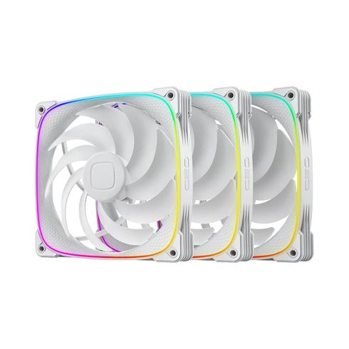 Geometric Future Fan Pack 3-in-1 140 mm - Squama 2503W-14 White