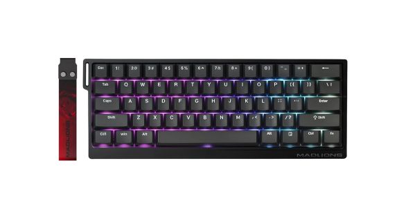 Madlions професионална геймърска механична клавиатура Professional Gaming Mechanical Keyboard MAD 60 HE Flagship - 8K, Magnetic Amber Pro Switches - Black