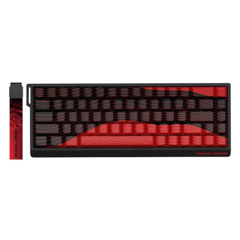 Madlions Professional Gaming Mechanical Keyboard MAD 68 R - 8K, Kunlun Magnetic Switches - Black/Red