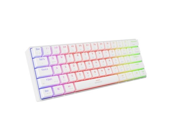 Клавиатура Genesis Mechanical Gaming Keyboard Thor 660 G2 Wireless RGB Backlight WHITE GATERON RED