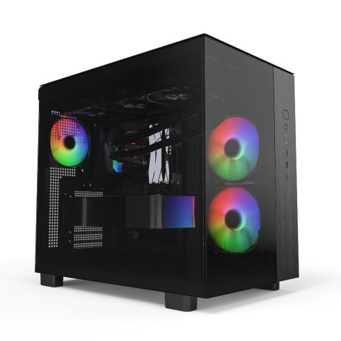 Montech KING 65 Pro, Dual Chamber Mid-tower Case, 3 ARGB Fans, Black