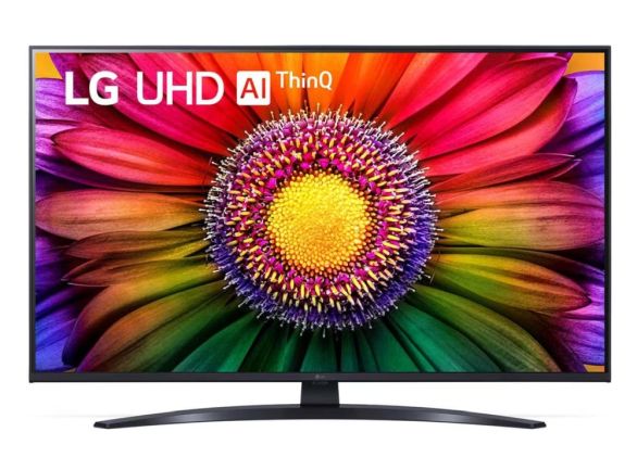 TV LG 43UR81003LJ, 43" 4K UltraHD TV 4K (3840 x 2160), DVB-T2/C/S2, webOS 23 Smart TV, ThinQ AI, a5 AI Processor 4K Gen6, WiFi, HDR10 pro, HLG, ALLM/HGiG, 4K Upscaling, AI Sound, Voice Control, AirPlay, HDMI eARC, Quick Card, CI, LAN, USB, Bluetoot