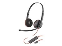 HP Poly Blackwire 3220 Stereo USB-C Headset +USB-C/A Adapter