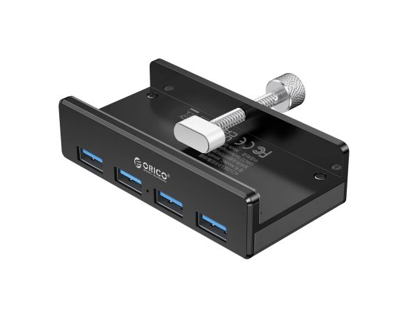 Orico хъб USB 3.0 HUB Clip Type 4 port, Black - MH4PU-BK