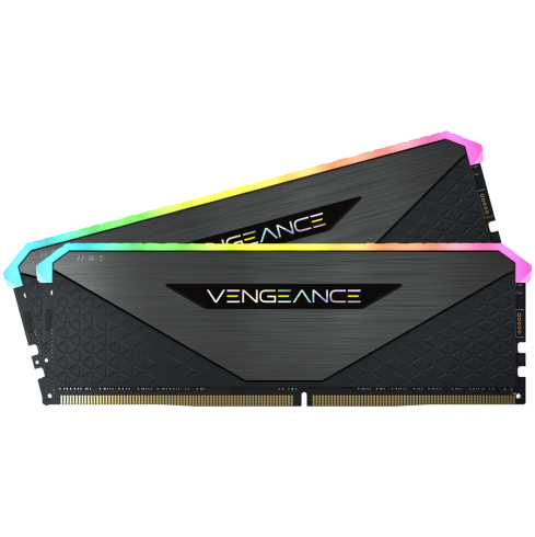 Corsair DDR4, 3600MHz 16GB 2x8GB Dimm, fără tampon, 16-20-20-38, XMP 2.0, Vengeance RGB RT, LED RGB, PCB negru, 1,35 V, pentru AMD Ryzen, EAN:0840006650492