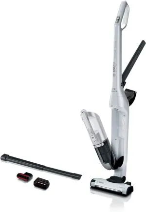 Aspirator Bosch BBH3ALL28, Aspirator cu mâna fără fir 2 în 1 Flexxo Gen2 28Vmax, Seria 4, accesorii încorporate, Alb