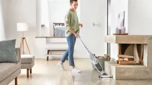 Aspirator Bosch BBH3ALL28, Aspirator cu mâna fără fir 2 în 1 Flexxo Gen2 28Vmax, Seria 4, accesorii încorporate, Alb