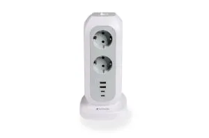Splitter Verbatim EUPT-01 EU Power Tower 11 AC with 2 x USB-C / 2 x USB-A