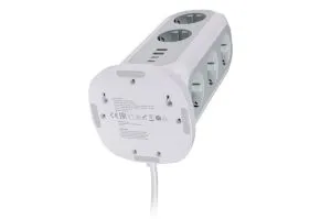 Splitter Verbatim EUPT-01 EU Power Tower 11 AC with 2 x USB-C / 2 x USB-A