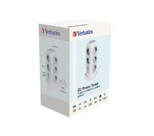 Splitter Verbatim EUPT-01 EU Power Tower 11 AC with 2 x USB-C / 2 x USB-A