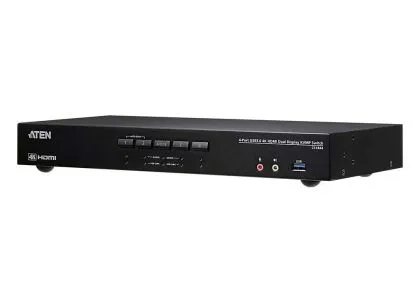 Comutator KVM ATEN CS1844-AT-G, 4 porturi USB 3.0, Pentru 2 monitoare HDMI