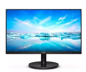 Monitor LED Philips 221V8/00 , V-line, 21.5" 1920x1080 la 75Hz, 16:9, VA, 4000:1, 4ms, 200nits, 178/178, Anti-orbire, 3H, Negru, Tilt, VGA Les VGA , HDMI, 3 ani