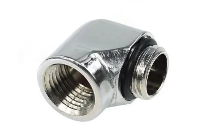 Adaptor Alphacool HF, filet exterior G1/4 - G1/4, filet interior, Argintiu