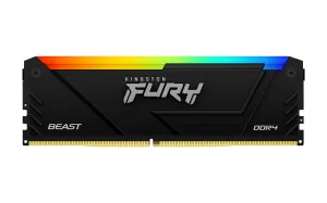 Memorie Kingston FURY Beast Black RGB 64GB(4x16GB) DDR4 3200MHz CL16 1Rx8 KF432C16BB2AK4/64