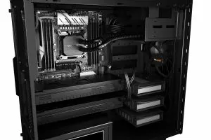liniște! PURE BASE 600 Black, ATX/M-ATX/Mini-ITX, 1x Pure Wings 2 140mm, 1x Pure Wings 2 120mm, controler de ventilator în 3 trepte, 2x USB 3.2 Gen. 1, microfon + audio, garanție 3 ani