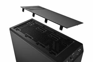 liniște! PURE BASE 600 Black, ATX/M-ATX/Mini-ITX, 1x Pure Wings 2 140mm, 1x Pure Wings 2 120mm, controler de ventilator în 3 trepte, 2x USB 3.2 Gen. 1, microfon + audio, garanție 3 ani