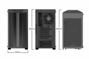 liniște! PURE BASE 500DX Negru, ATX/M-ATX/Mini-ITX, 3x Pure Wings 2 140mm, Iluminare ARGB, 1x USB 3.2 Gen. 1, 1x USB 3.2 Gen. 2 Tip C, Mic + Audio, 3 ani garanție