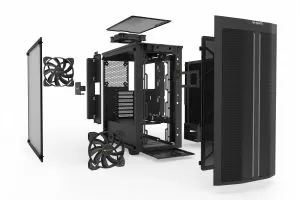 liniște! PURE BASE 500DX Negru, ATX/M-ATX/Mini-ITX, 3x Pure Wings 2 140mm, Iluminare ARGB, 1x USB 3.2 Gen. 1, 1x USB 3.2 Gen. 2 Tip C, Mic + Audio, 3 ani garanție